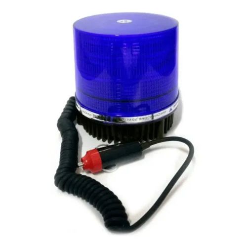 Imagen ilustrativa de Faro con luz estroboscópica flash c/imán+enchufe - Azul 24 volts