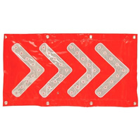 Imagen ilustrativa de Bandera plástica - señalización con luz con Flecha. Medidas: 83cm x 45cm