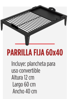 Imagen ilustrativa de PARRILLA FIJA 60X40
