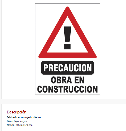 Imagen ilustrativa de Precaucion Obra en Construccion