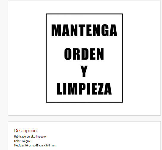 Imagen ilustrativa de Mantenga Orden y Limpieza