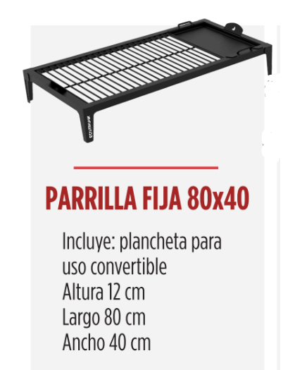 Imagen ilustrativa de PARRILLA FIJA 80X40