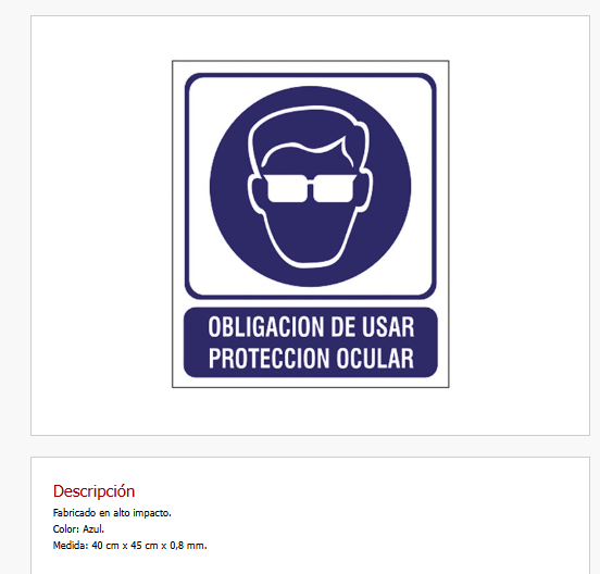 Imagen ilustrativa de Obligación de usar protección ocular