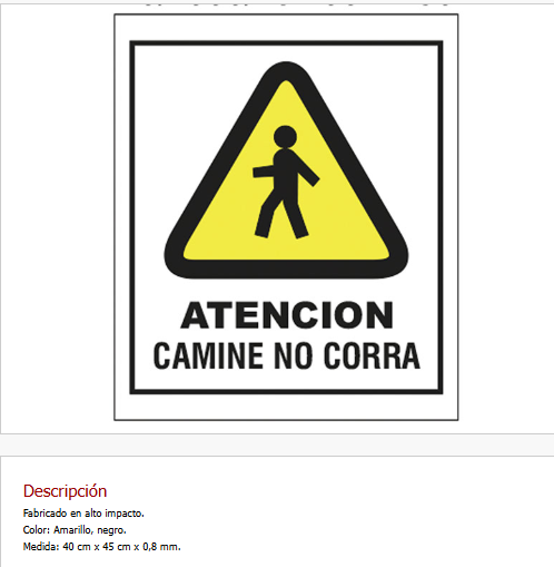 Imagen ilustrativa de Atención Camine NO corra