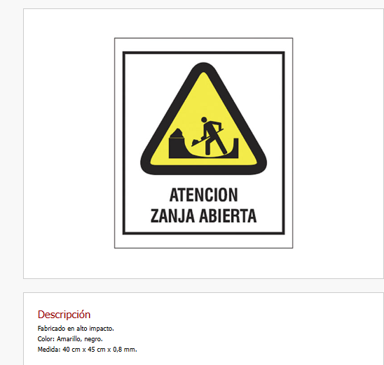 Imagen ilustrativa de Atención zanja abierta