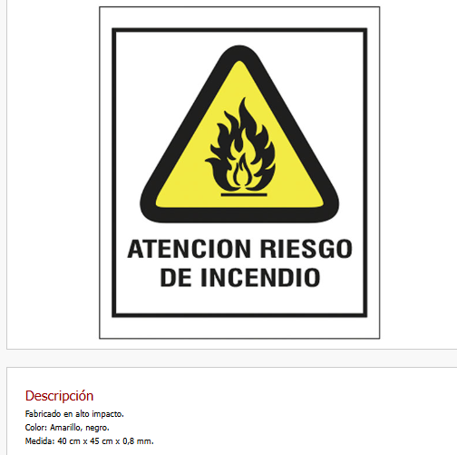 Imagen ilustrativa de Atención Riesgo de Incendio