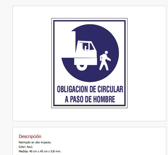 Imagen ilustrativa de Obligación de circular a paso de hombre