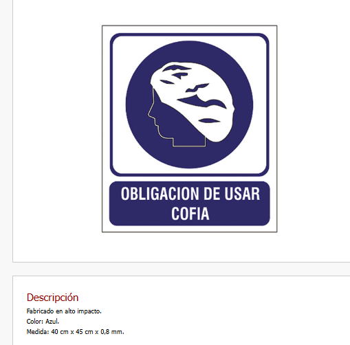 Imagen ilustrativa de Obligación de usar cofia
