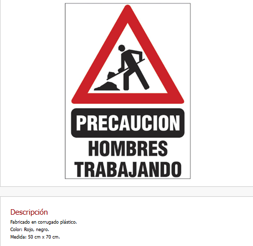 Imagen ilustrativa de Precaucion Hombre Trabajando