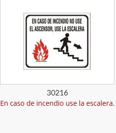 Imagen ilustrativa de En caso de incendio use la escalera