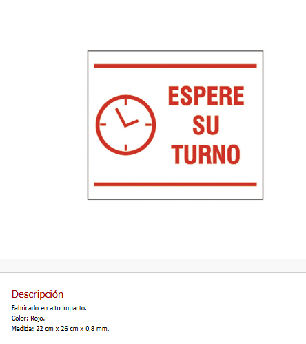 Imagen ilustrativa de Espere su turno