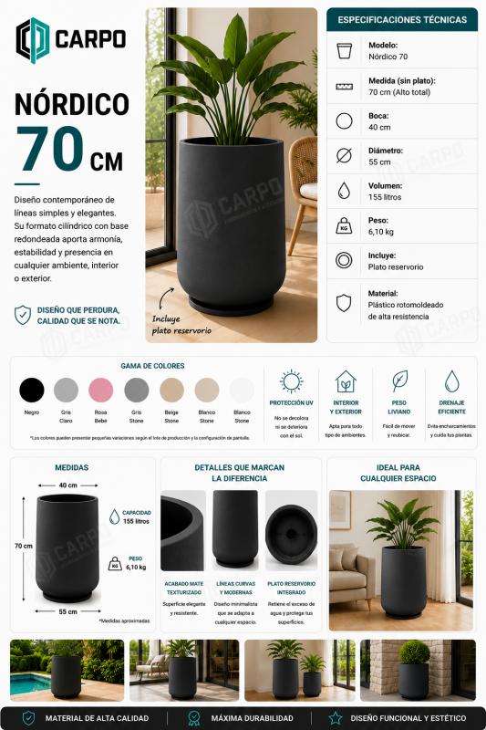Imagen ilustrativa de Nordico 70cm con plato