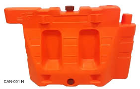 Imagen ilustrativa de Canalizador vial 1 x 0,70 x 0,40 Mts-Color Naranja con Alojamiento p/señalización lumínica (Sin Reflectivo)