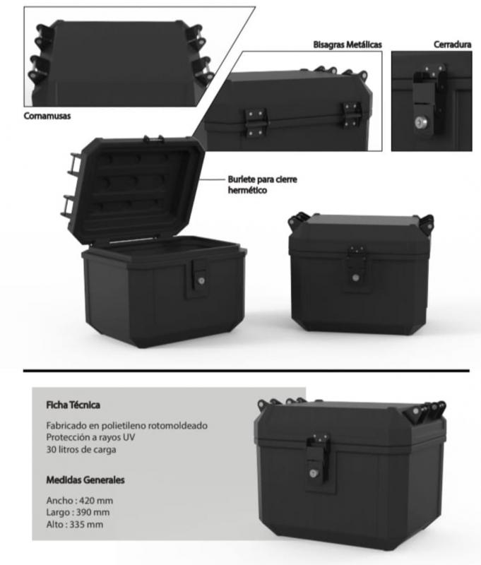 Imagen ilustrativa de Baul Tope Case Premium Capacidad 30 Lt