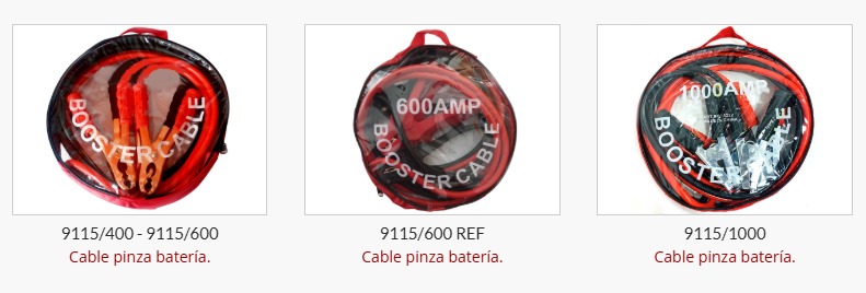 Imagen ilustrativa de Cable pinza batería 600 amp Reforzado c/Luz