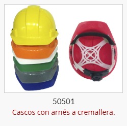 Imagen ilustrativa de Casco con Arnes a Cremallera Blanco  50501/B de 301 a 500