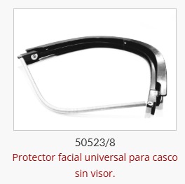 Imagen ilustrativa de Protector facial universal para casco con resorte SIN visor