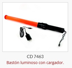 Imagen ilustrativa de Baston linterna luminoso Azul - 54 cm. Medidas: Ø4cm x 54cm de Largo. Cargador USB 220V. ***NUEVO***